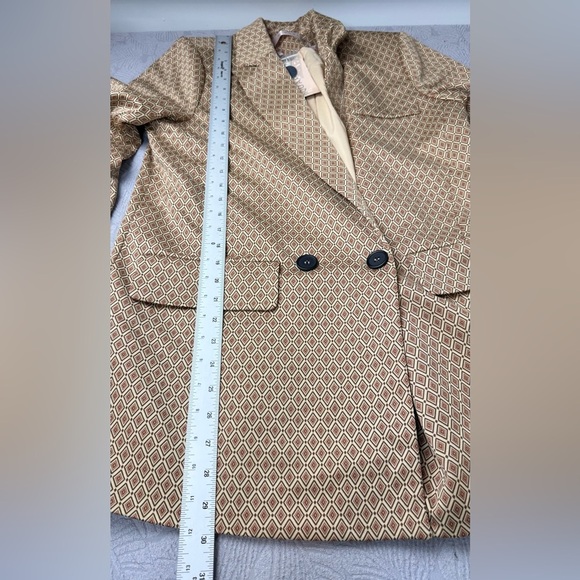 Esqualo Blazer Abstract Print Jacket Women's Size Medium Retro Office - Picture 9 of 9